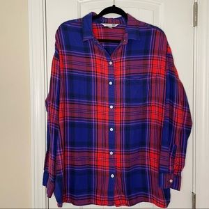 Colorful Plaid Old Navy Flannel Size XL, Bust ~44”